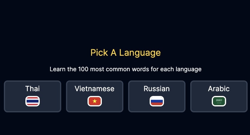 Language Learning Webapp